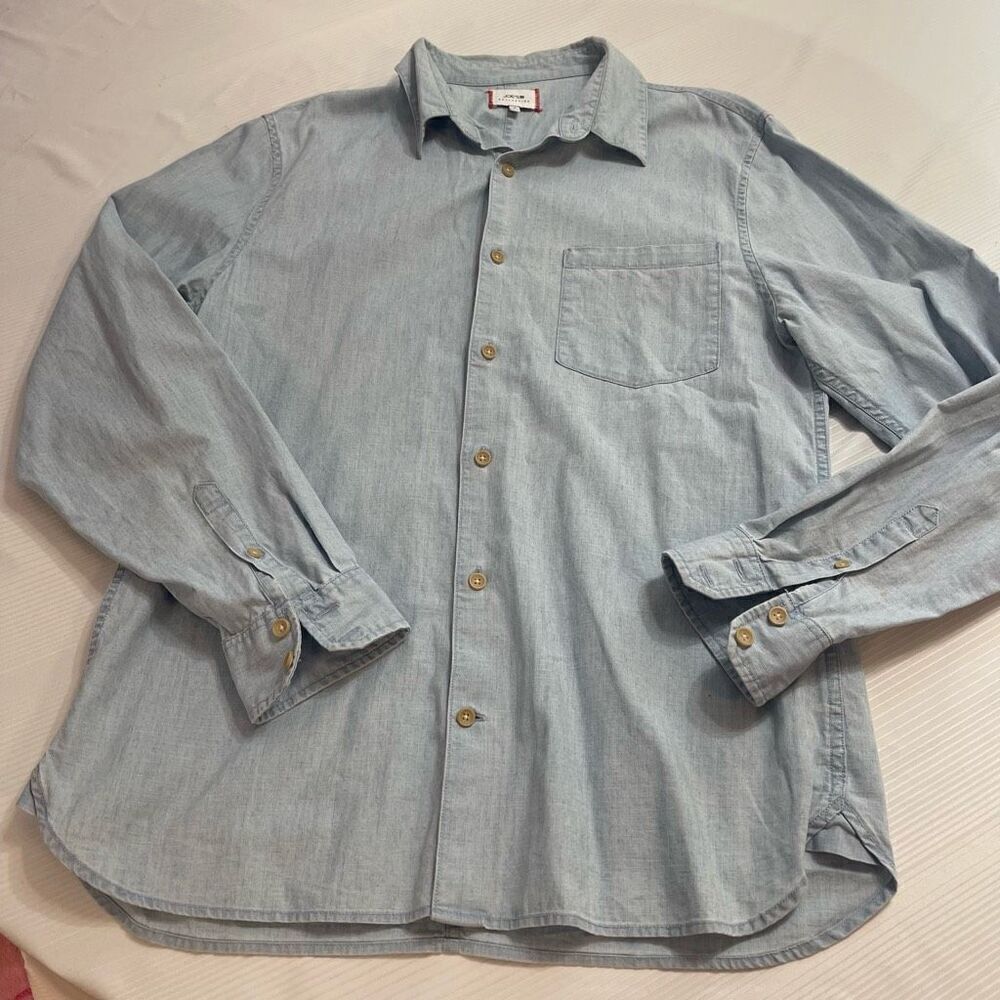 Joe’s Collection Denim Long Sleeve Button Up Shirt Size Medium